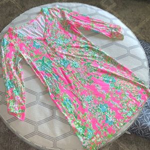 Lilly Pulitzer Pink Printed 100% Pima Cotton Dress